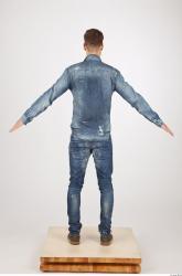 Whole Body Man Animation references Casual Jeans Slim Studio photo references